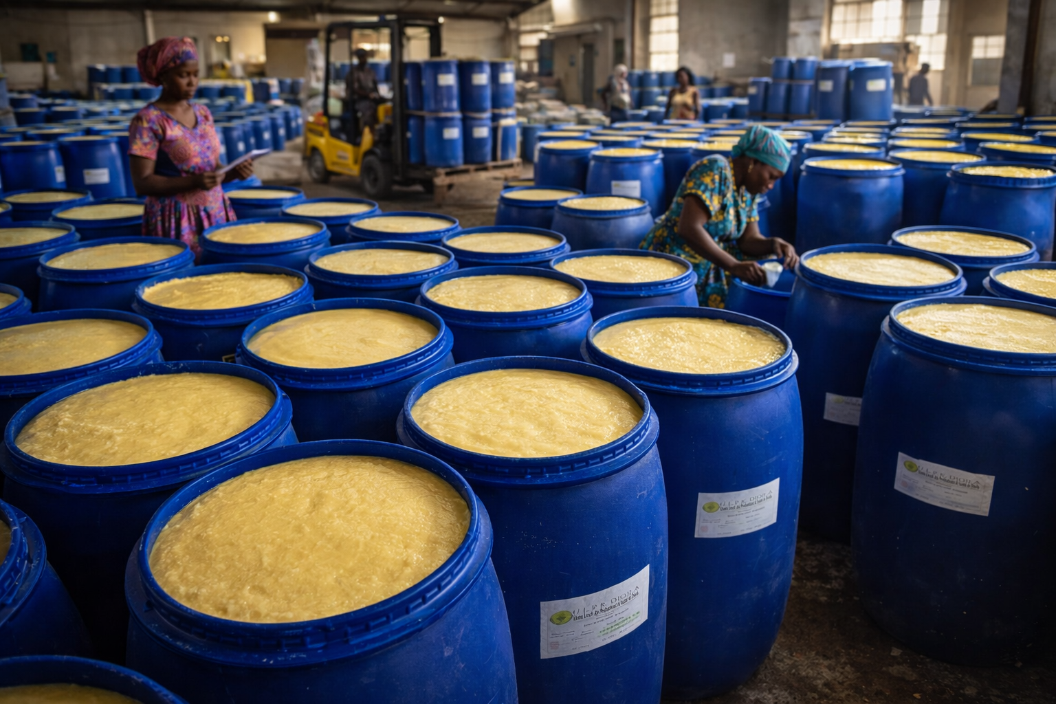 Bulk production capacity – BlueWave Supply shea butter barrels